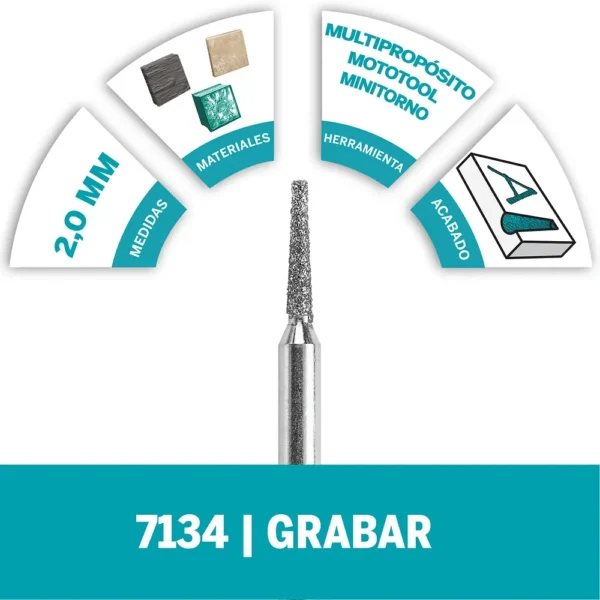 Punta Diamantada 5/64" Dremel 7134 2615.713.4AE-000