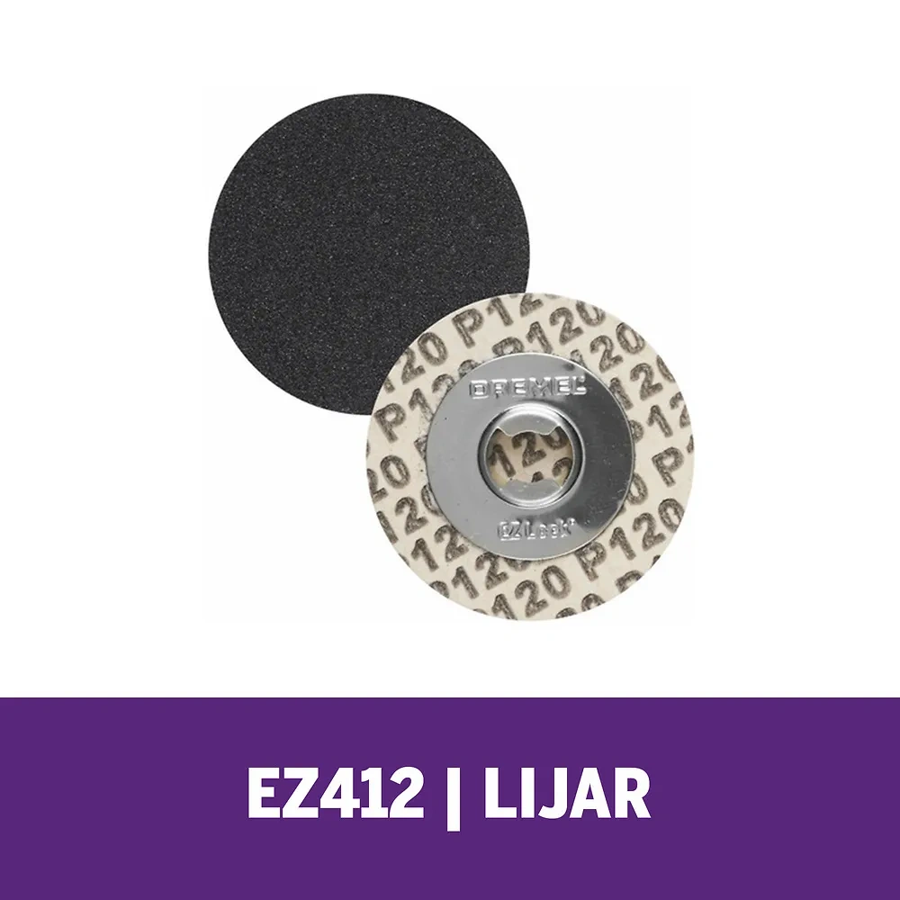 Discos de lija EZ-LOCK - GRANO 120 Dremel EZ412SA 2615.E41.2AC-000