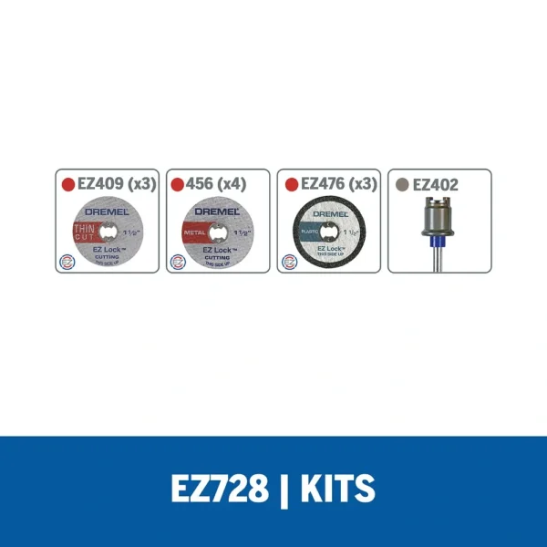 Micro Kit de accesorios Lijar / Esmerilar Dremel 728 2615.E72.8AB-000