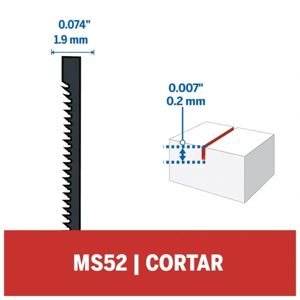 Sierra para el corte de maderas delicadas para Moto Saw Dremel MS52 2615.MS5.2AA-000