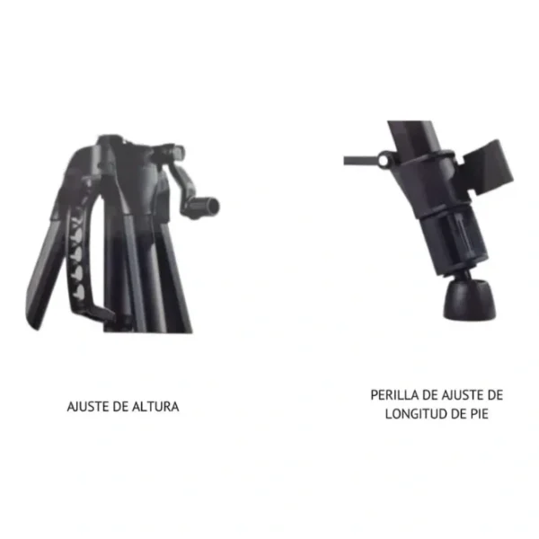 Tripode de Aluminio Rankor para niveles con encastre Universar 1/4"