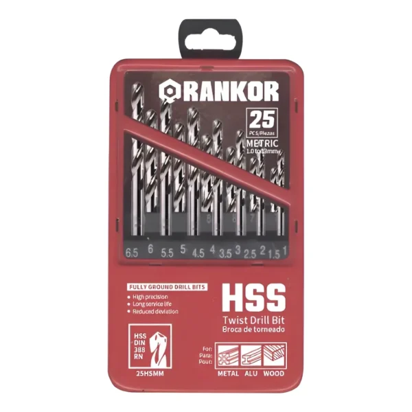 Juego de brocas para metal x25Pzs (1– 3mm) Rankor 100000043