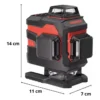 Nivel Láser Rankor Con 4x360° /16 Líneas Led Verde + Trípode