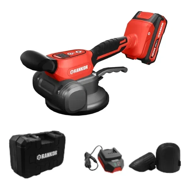 Vibradora Para Mayólica Cerámica Rankor 20V Succion 70Kg Ventosa 135mm