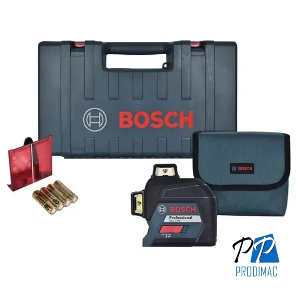 Nivel laser de planos GLL 3-80 Una linea horizontal y 2 lineas verticales con proyeccion en 360 0601.063.S00-000