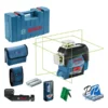 Nivel Láser 360 de 3 Líneas Verde GLL 3-80 CG + Receptor LR 7 Bosch 0601.063.T01-000