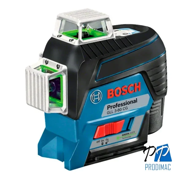 Nivel Láser 360 de 3 Líneas Verde GLL 3-80 CG + Receptor LR 7 Bosch 0601.063.T01-000