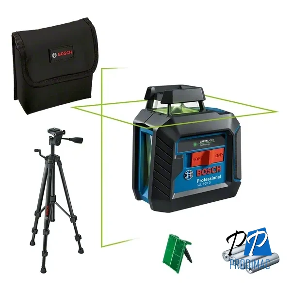 Nivel Láser líneas cruzadas 10mts GLL 2-20G Verde + Tripode Bt 150 0601.065.001-000