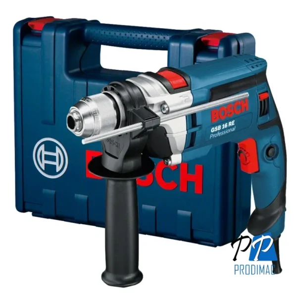 Taladro Percutor 1/2" 750W 47600 gpm Maleta Bosch GSB 16 RE 0601.14E.500-000