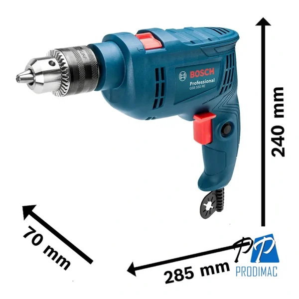 Taladro Percutor 1/2" 550W + Set Accs 34 pzs Bosch GSB 550 RE 0601.1B6.0E3-000