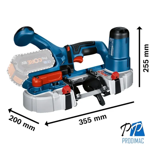 Sierra de Banda 18V 63.5 mm (Sin baterías / Sin Cargador) C.C. Bosch GCB 18V-63 0601.2A0.400-000