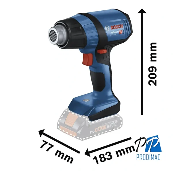Pistola de Calor 18V 500 °C Baretool Bosch GHG 18V-50 0601.2A6.580-000