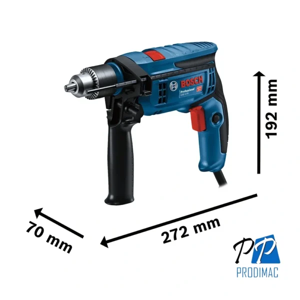 Taladro Percutor 1/2" 750W 57000 gpm + 5 Brocas Bosch GSB 13 RE 0601.2B8.0E2-000