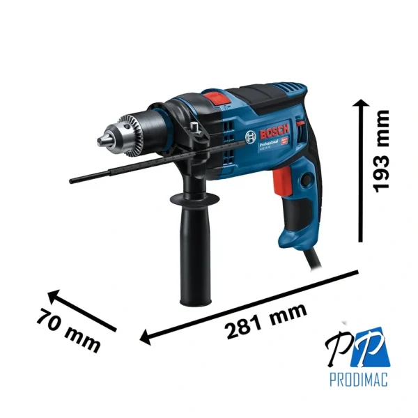 Taladro Percutor 1/2" 850W 52500 gpm Maleta Bosch GSB 16 RE 0601.2B9.0E1-000