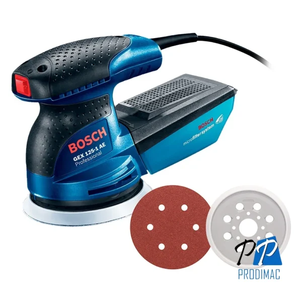 Lijadora Excéntrica 5" (125 mm) 250W Bosch GEX 125-1 AE 0601.387.5E0-000