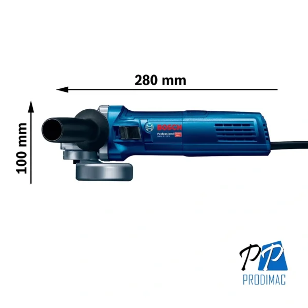 Amoladora Angular 5" 900W 11000 rpm Bosch GWS 9-125 S 0601.396.1E0-000