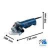 Amoladora Angular 5" 900W 11000 rpm Bosch GWS 9-125 P 0601.396.5E2-000