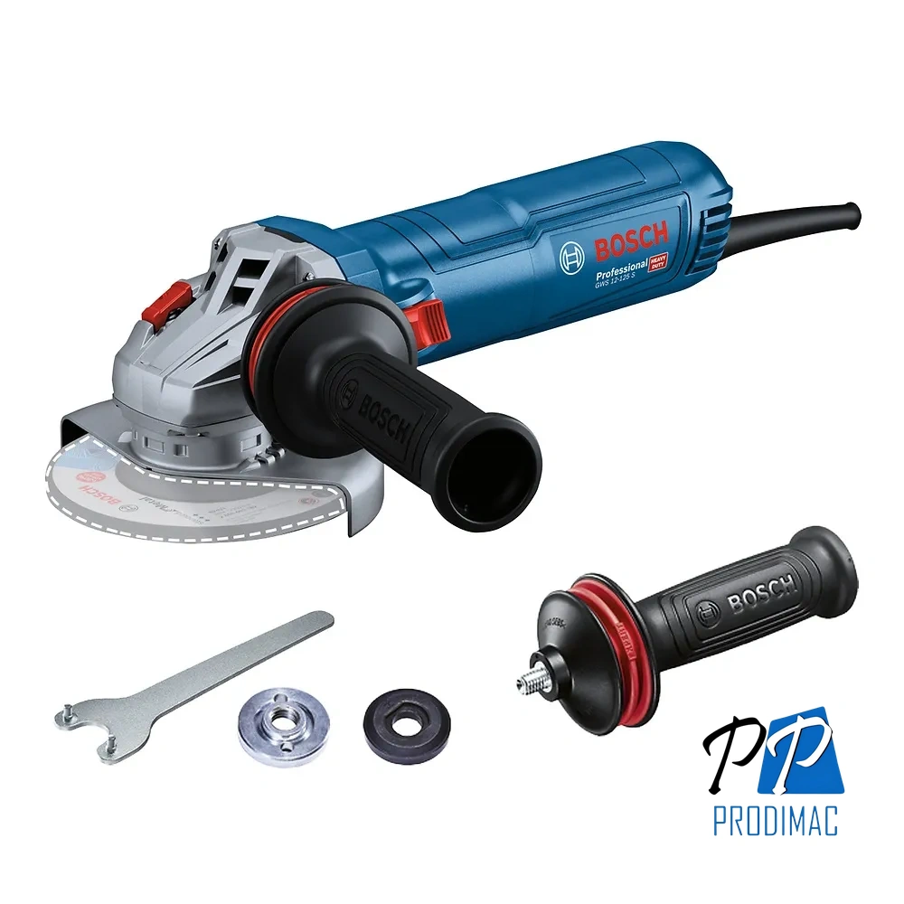 Amoladora Angular 5" 1200W 11000 rpm Bosch GWS 12-125 S 0601.3A6.0E0-000