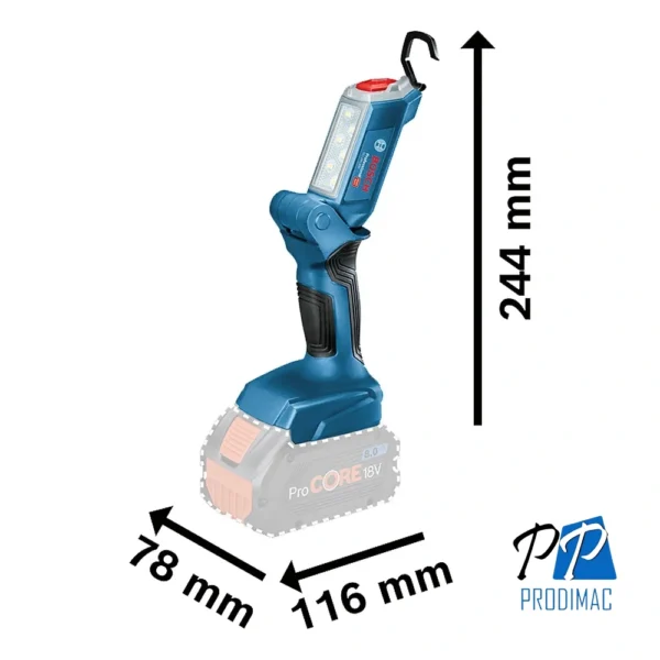 Linterna de trabajo18V 6 Leds 300Lm (Sin Baterias/Sin Cargador) GLI 18V-300 Bosch 0601.4A1.100-000