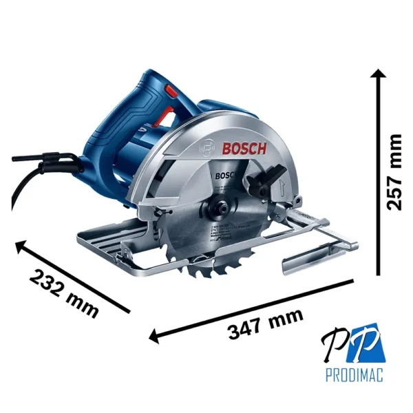 0601.6B3.0E1-000-3.webp Sierra Circular 7 1/4" (184mm) 1500W Corte en 90° 64mm con 2 Discos Bosch GKS 150 0601.6B3.0E1-000