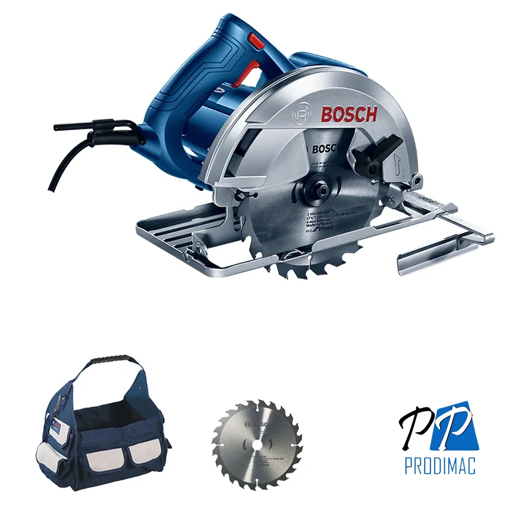 Sierra Circular 7 1/4" (184mm) 1500W Corte en 90° 64mm + Bolso Bosch GKS 150 0601.6B3.0E2-000