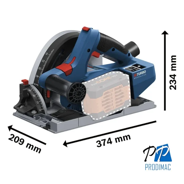 Sierra Circular de Incisión 5 1/2" 18V Brushless BITURBO (Sin Bateria / Sin Cargador) V.V. M.P Bosch GKT 18V-52 GC 0601.6B4.000-000