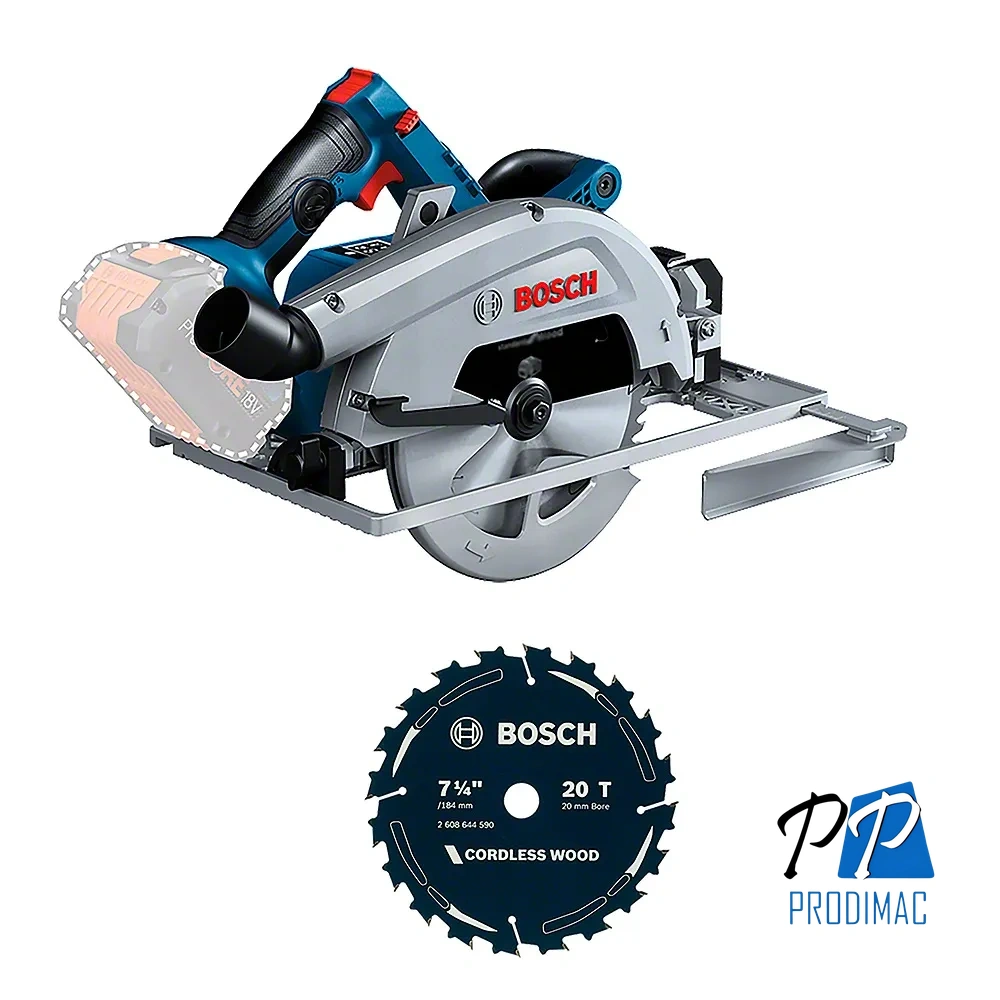 Sierra Circular 7 1/4" 18V 5000 Rpm Brushless Biturbo (Sin Baterías / Sin Cargador) Bosch GKS 18V-68 GC 0601.6B5.1E0-000