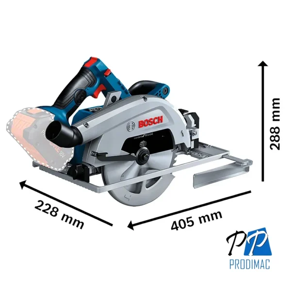 Sierra Circular 7 1/4" 18V 5000 Rpm Brushless Biturbo (Sin Baterías / Sin Cargador) Bosch GKS 18V-68 GC 0601.6B5.1E0-000