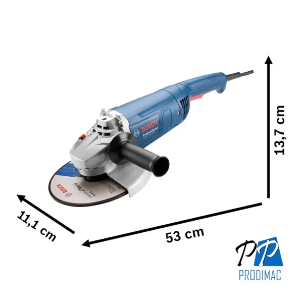 Amoladora Angular 9" 2200W 6500 rpm Bosch GWS 2200-230 0601.8F2.0E0-000
