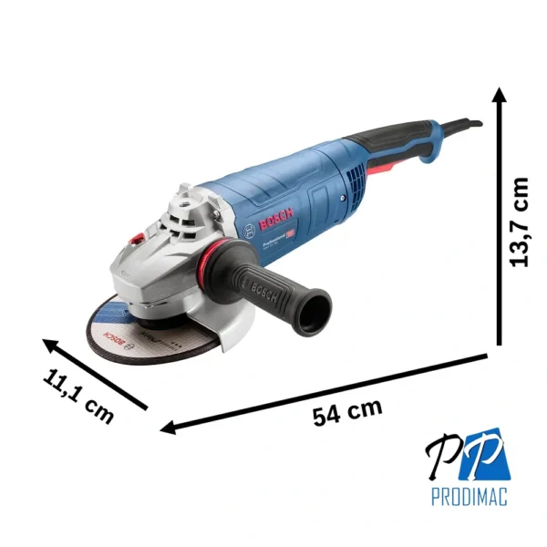 Amoladora Angular 7" 2500W 8500 rpm c/Tri-Control Bosch GWS 25-180 0601.8F3.0E0-000