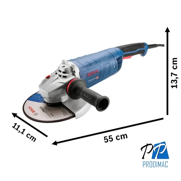 Amoladora Angular 9" 2500W 6500 rpm Bosch GWS 25-230 0601.8F4.0E0-000