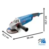 Amoladora Angular 7" 2800W 6500 rpm Bosch GWS 28-180 HM 0601.8F5.1E0-000