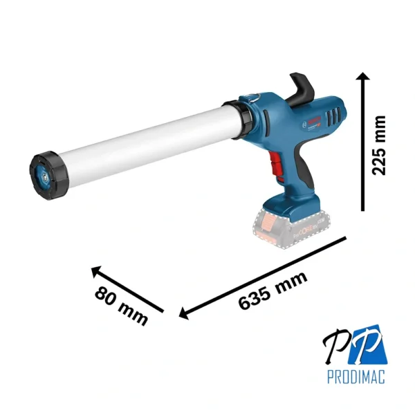 Pistola Selladora Calafatear 18V 400ml Baretool (Sin Batería / Sin cargador) Bosch GCG 18V-600 0601.9C4.001-000