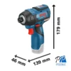 Atornillador de Impacto 1/4" Hex 12V Brushless 110 Nm Baretool Bosch GDR 12V-110 0601.9E0.002-000