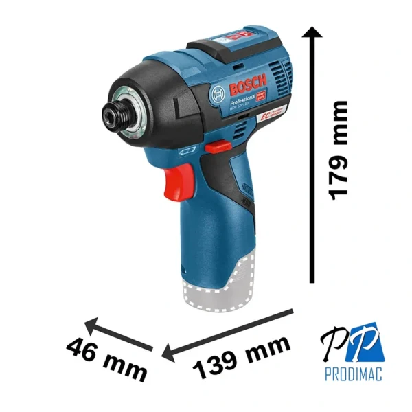 Atornillador de Impacto 1/4" Hex 12V Brushless 110 Nm Baretool Bosch GDR 12V-110 0601.9E0.002-000