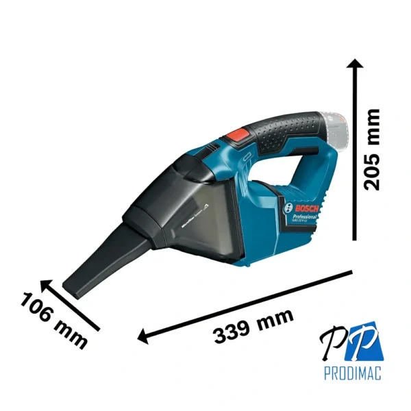 Aspiradora de mano 12V Baretool (Sin baterías / Sin cargador) Bosch GAS 12V-LI 0601.9E3.000-000