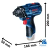 Atornillador de Impacto 1/4" Hex 12V 100 Nm Baretool Bosch GDR 120-LI 0601.9F0.000-000