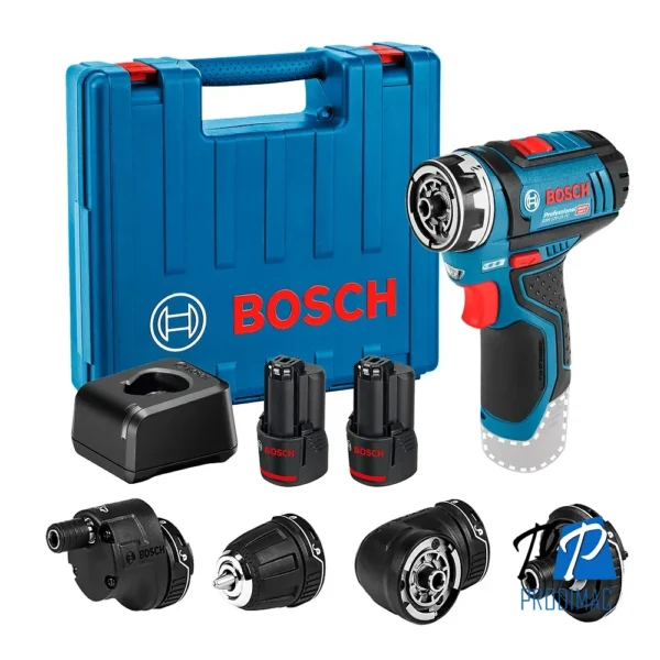 Atornillador 3/8" 12V 30Nm 2 Bat y Carg Flexiclick 4 en 1 Bosch GSR 12V-15 FC 0601.9F6.0E0-000