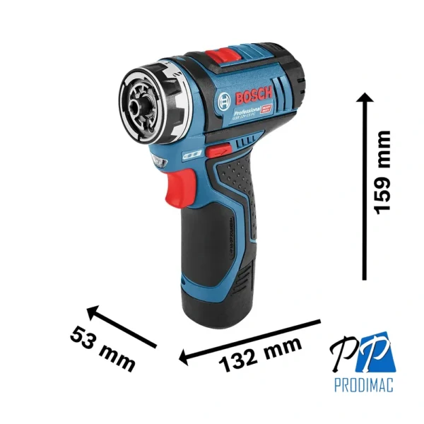 Atornillador 3/8" 12V 30Nm 2 Bat y Carg Flexiclick 4 en 1 Bosch GSR 12V-15 FC 0601.9F6.0E0-000