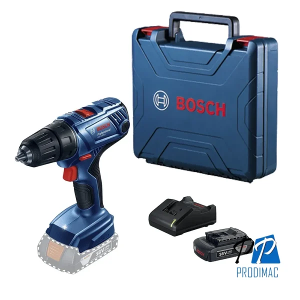 Taladro Atornillador 1/2" 18V 54Nm 1 Bat 2.0 Ah Bosch GSR 180 LI 0601.9F8.1E4-000