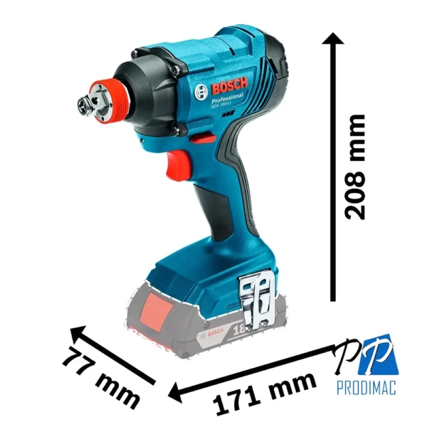 Llave de Impacto 1/2" 18V 180 Nm Baretool Bosch GDX 180 LI 0601.9G5.225-000