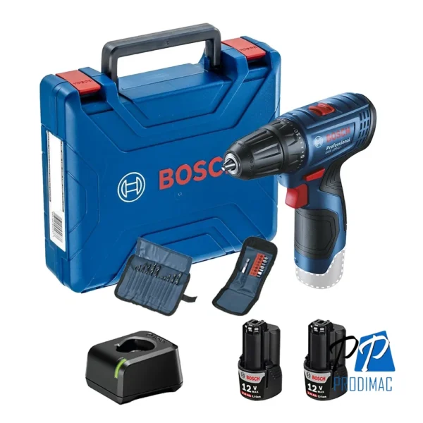 0601.9G8.0E2-000-1.webp Taladro Atornillador 3/8" 12V Inc 2 Bat + Jgo de Accs. 23 Piezas Bosch GSR 120 LI 0601.9G8.0E2-000