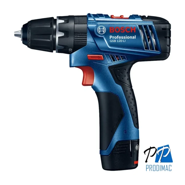 Taladro Percutor 3/8" + Atornillador de Impacto 1/4" Hex 12V + 2 Bat y Carg Bosch 0601.9G8.1E3-000