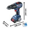Taladro Percutor 1/2" 18V Brushless 2 Bat + Carg Bosch GSB 18V-50 0601.9H5.1E0-000