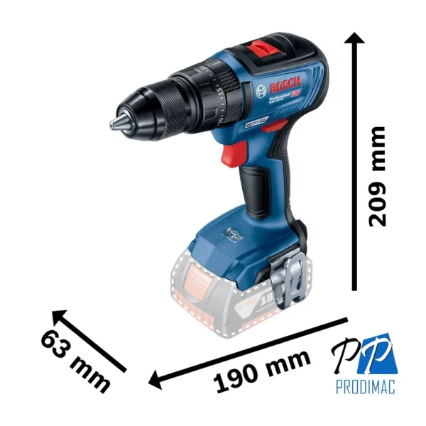 Taladro Percutor 1/2" 18V Brushless 50Nm Baretool Bosch GSB 18V-50 0601.9H5.1E2-000