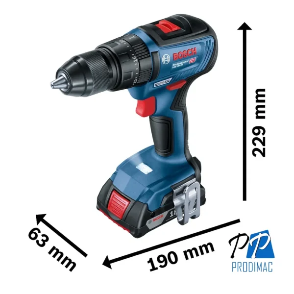 Taladro Atornillador Percutor 1/2" 18V Brushless Inc 1 Bat y Carg Bosch GSB 18V-50 0601.9H5.1E4-000