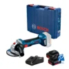 Amoladora Angular 5" 18V Brushless Inc 2 Bat y Carg Bosch GWS 180-LI 0601.9H9.0E1-000
