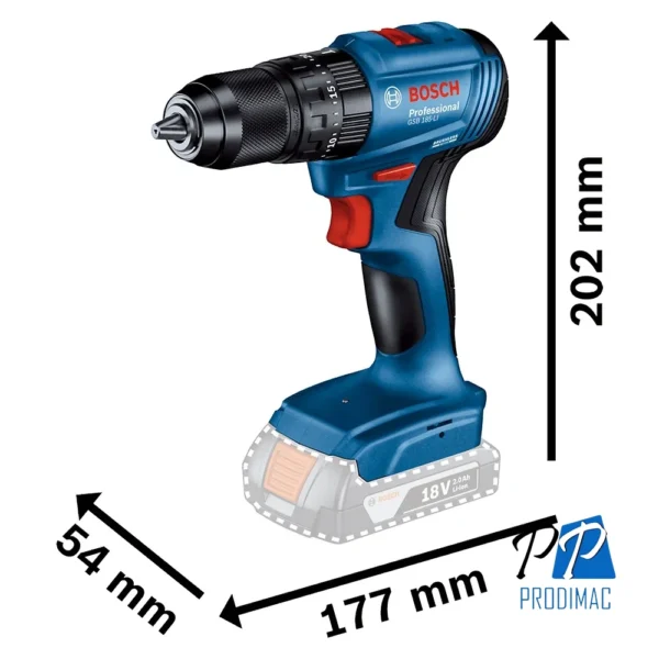 Taladro Percutor 1/2" GSB 185-LI + Amoladora Angular 5" GWS 180-LI + 2 Baterías 18V + Cargador Bosch 0601.9H9.0E4-000