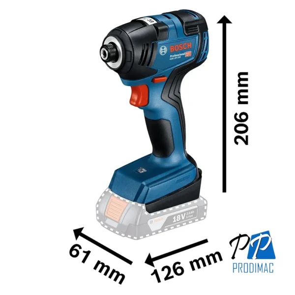 Taladro Percutor 1/2" GSB 185-LI + Atornillador de Impacto 1/4" Hex GDR 18V-200 Bosch 0601.9J2.1E0-000