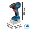 Taladro Percutor 1/2" GSB 18V-50 + Llave de Impacto 1/2" GDX 18V-200 18V Brushless Bosch 0601.9J2.2E1-000